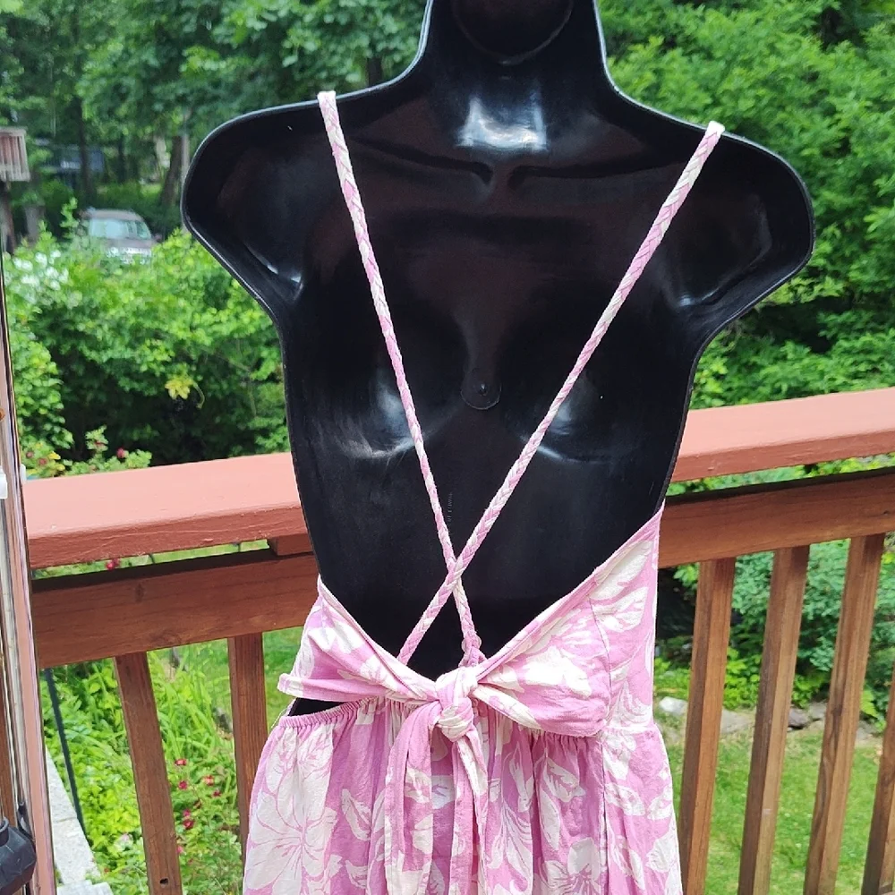 Free People Pink Maxi Sundress Spaghetti Strap - Picture 4 of 7